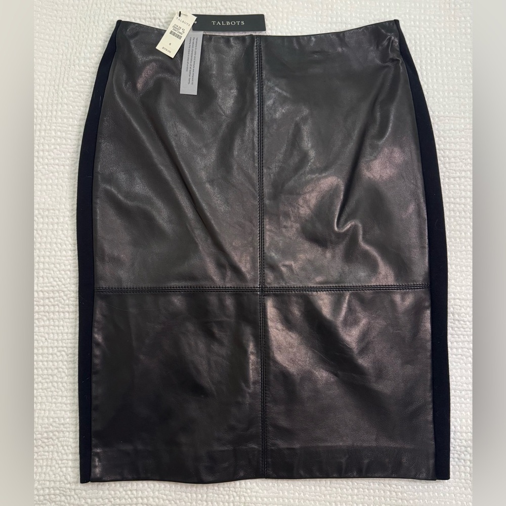 Black Leather Pencil Skirt